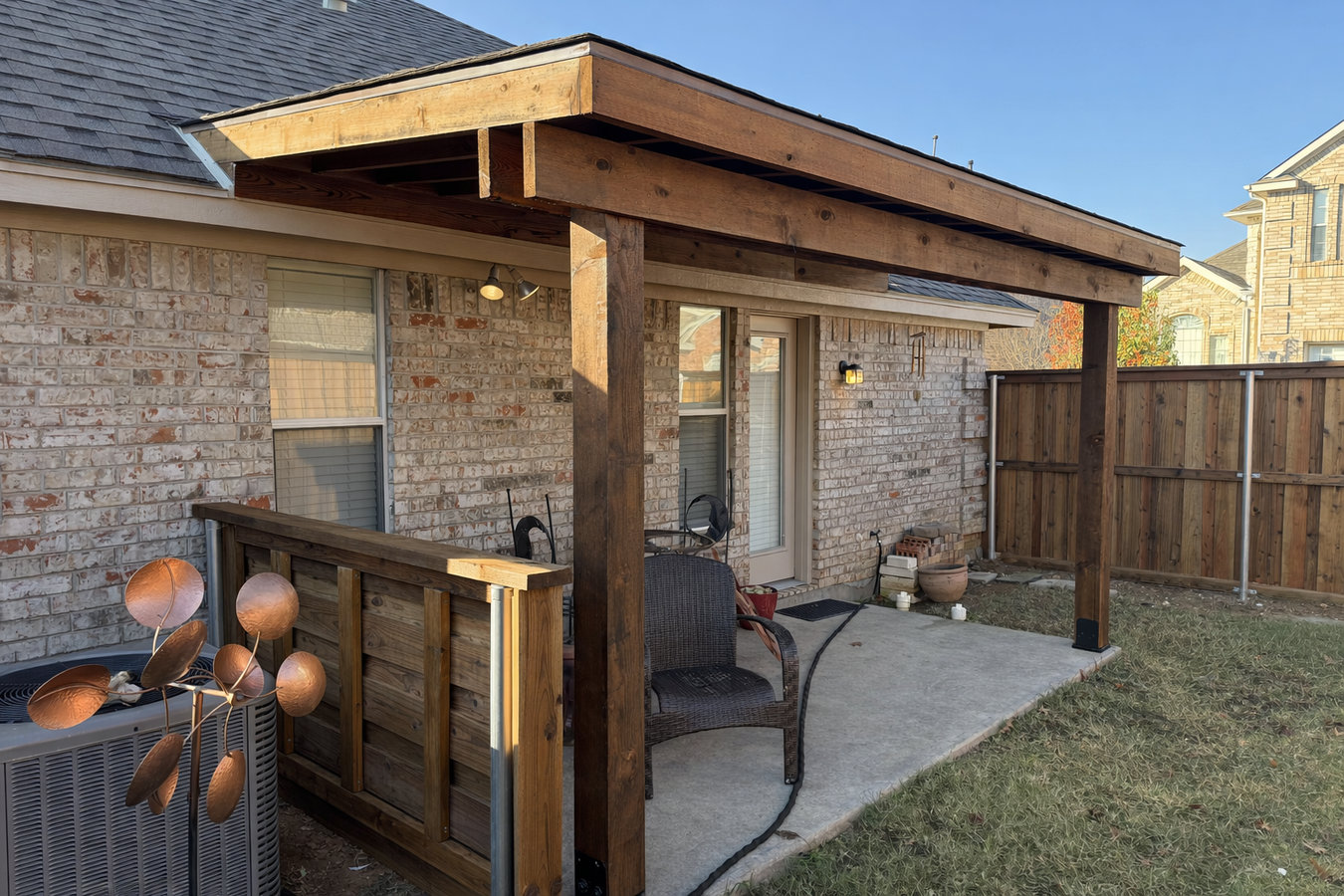 Patio cover installation